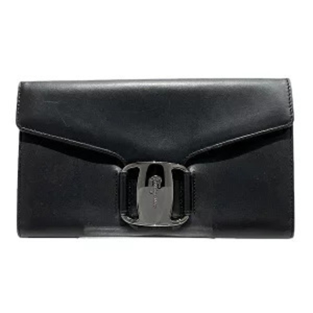 Salvatore Ferragamo Vara Leather Long Wallet